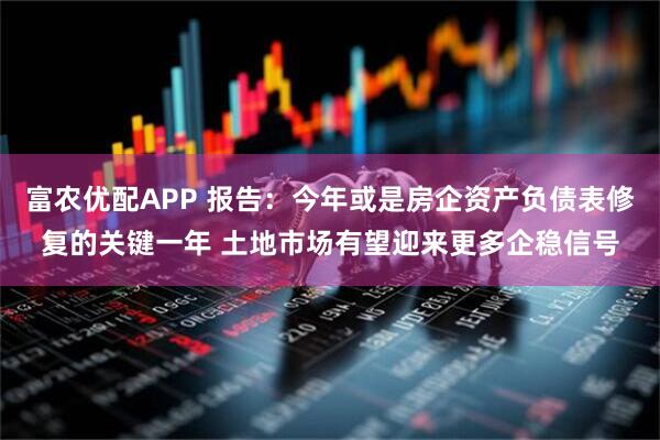 富农优配APP 报告:今年或是房企资产负债表修复的关键一年 土地市场有望迎来更多企稳信号