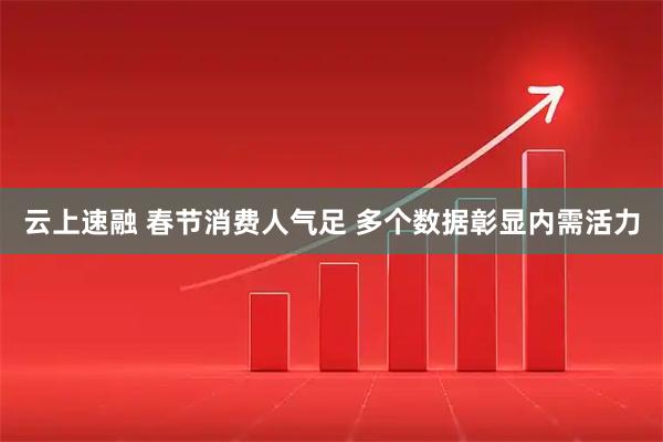 云上速融 春节消费人气足 多个数据彰显内需活力